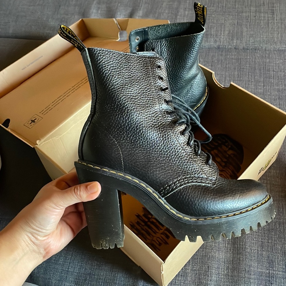 Heeled Dr. Martens Booties
